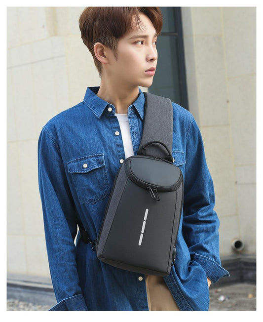 Sac bandoulière étanche USB grande capacité pour homme (EGB248) 