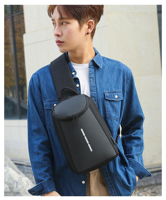 Sac bandoulière étanche USB grande capacité pour homme (EGB248) 