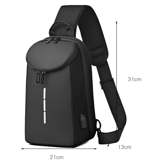 Sac bandoulière étanche USB grande capacité pour homme (EGB248) 