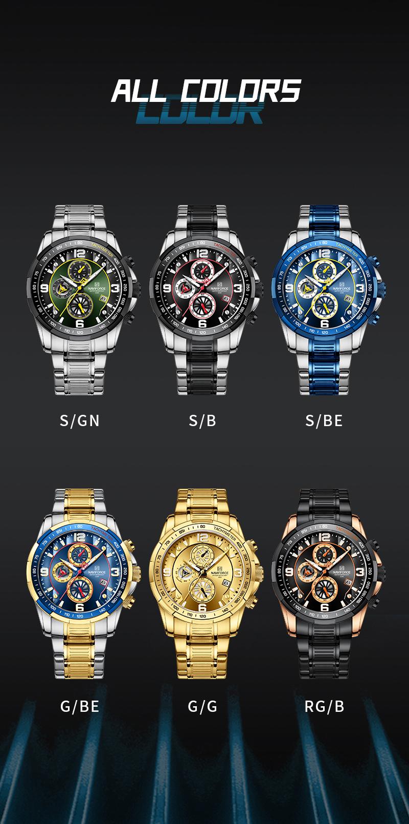 NAVIFORCE Stainless Steel Men Watch (8020S)