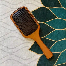 Peigne de massage en bois haut de gamme avec airbag – Brosse plate antistatique à grande planche – Outil de soin du cuir chevelu et de prévention de la chute des cheveux pour cheveux bouclés et longs
