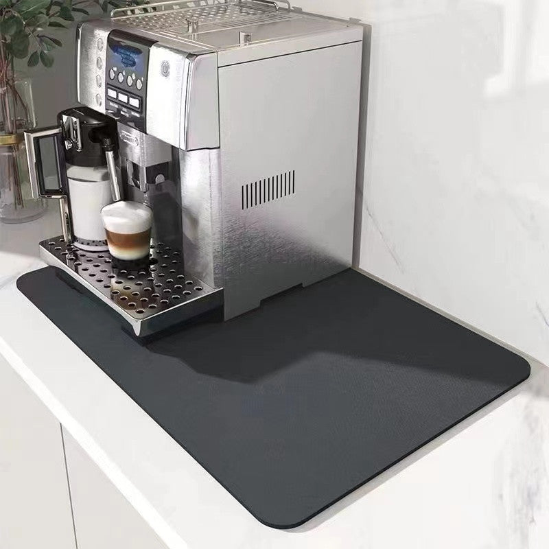(40*50cm) Coffee Machine Placemat Kitchen Water Absorbent Pad Diatomite Drying Dishes Drain Mat for Kitchen Sink Countertop Protector