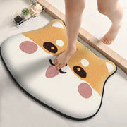 Thickened Special-Shaped Animal Bath Mat – Absorbent Flannel Floor Mat – Non-Slip & Dirt-Resistant Cute Dog, Bear, and Cat Shaped Rugs for Bathroom & Shower