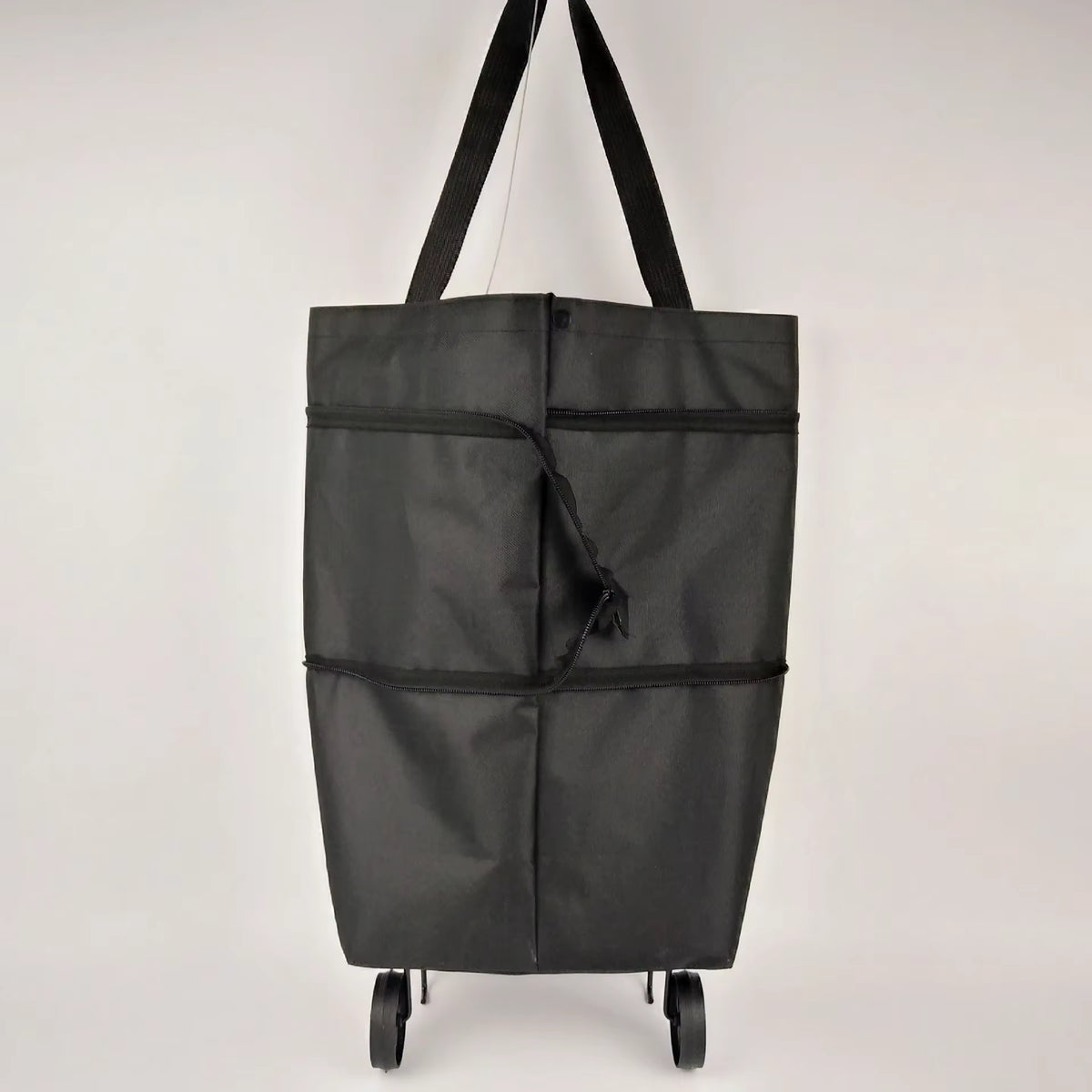 Chariot de courses pliant portable à roulettes - Caddie de courses léger à tirer à la main - Sac à dos durable de grande capacité pour un usage domestique