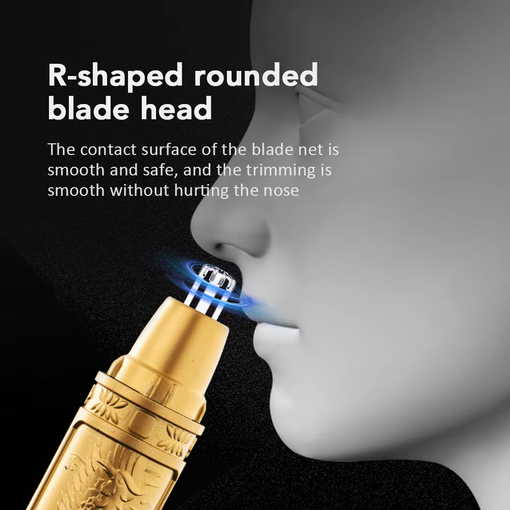 Golden Dragon & Phoenix Nose Hair Trimmer – Professional Nostril Hair Cutter – Waterproof Washable Blade Head – Compact & Portable Luxury Grooming for Men & Women