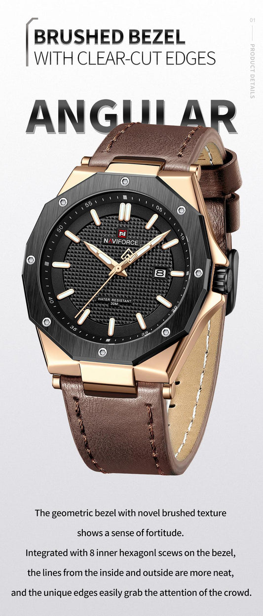 NAVIFORCE Leather Men Watch (NF9200L)