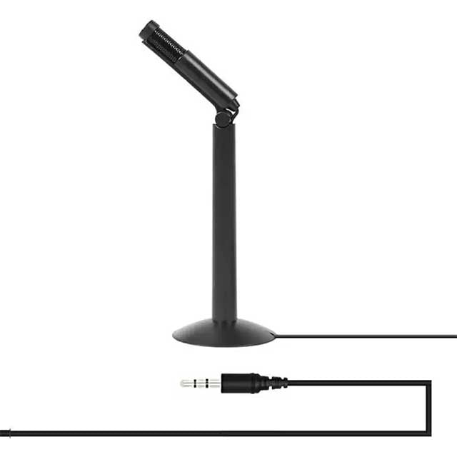 SF-950 Portable 3.5mm Adjustable Stereo Desktop Condenser Microphone