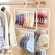 Séchoir multi-pinces pour chaussettes – Étendoir à linge amovible et peu encombrant pour sous-vêtements, serviettes, chaussettes et vêtements de bébé