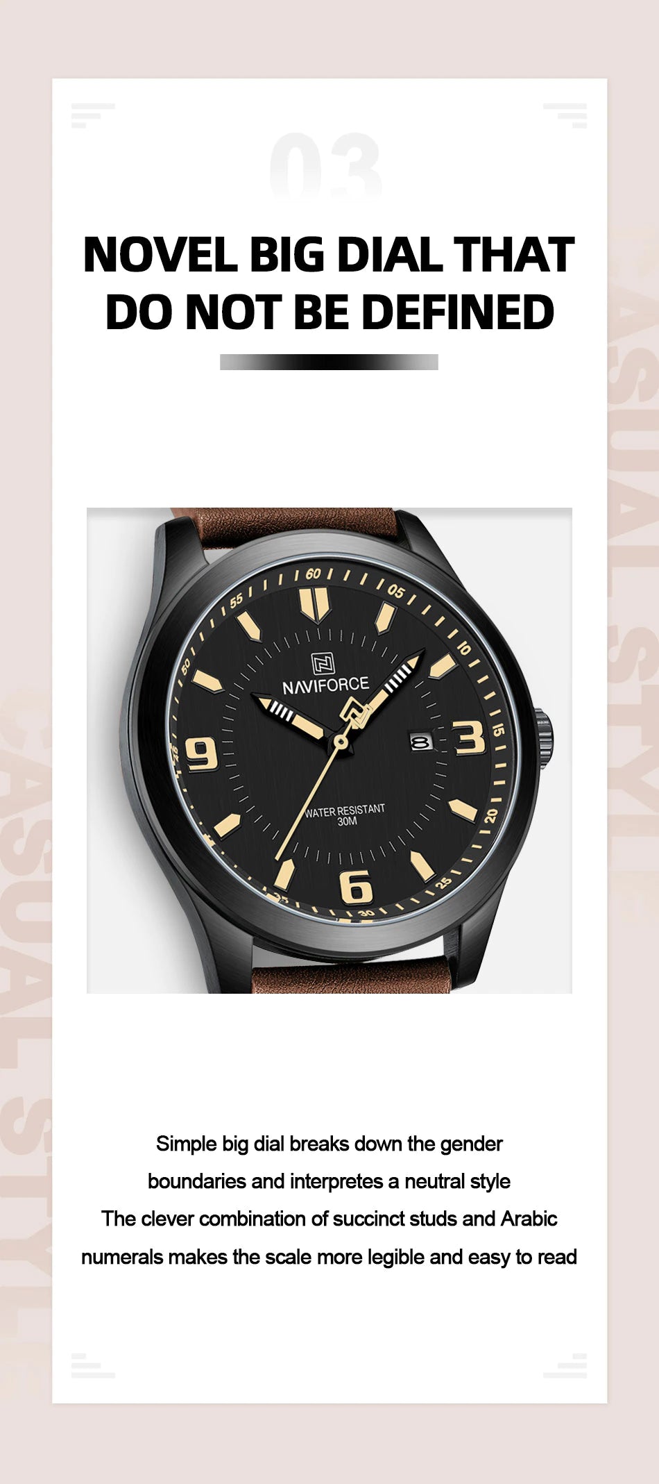 NAVIFORCE Leather Men Watch (NF8024)