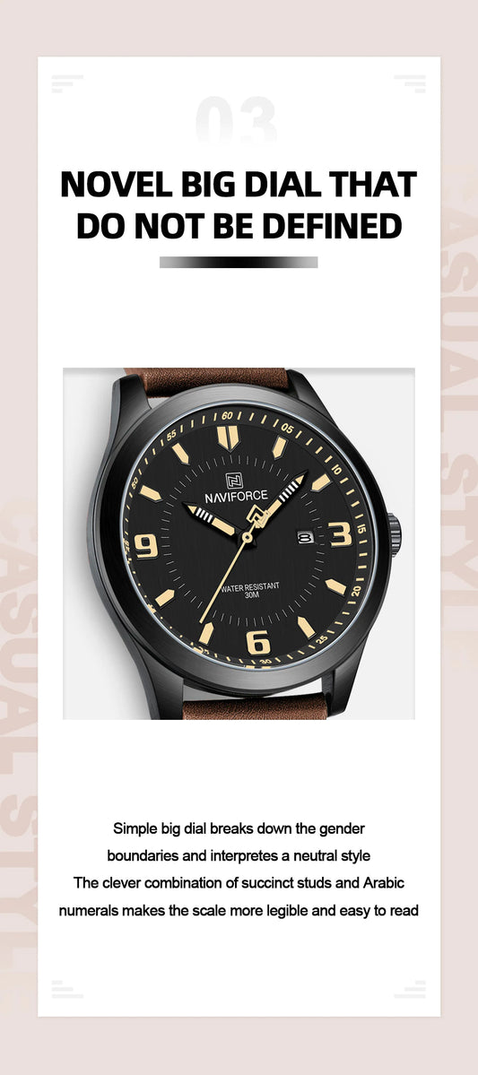 NAVIFORCE Leather Men Watch (NF8024)