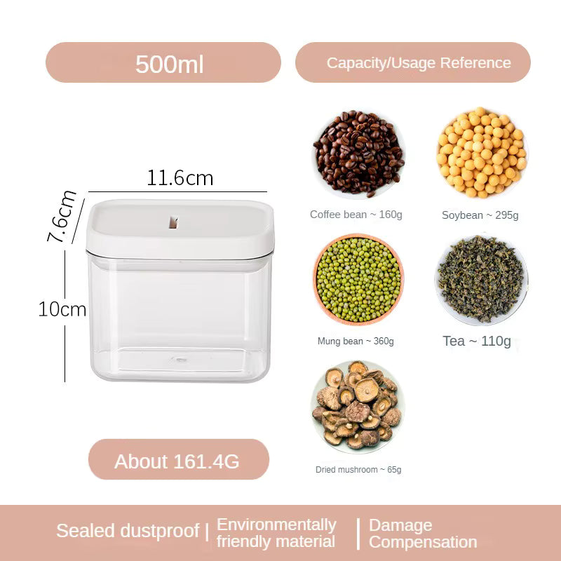 حاويات تخزين طعام محكمة الإغلاق | منظمات مطبخ بلاستيكية خالية من مادة BPA بأغطية قفل | برطمانات قابلة للتكديس ومقاومة للرطوبة لتخزين الحبوب والقهوة والسكر