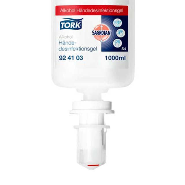 Sagrotan Sys. S4 TORK 924103 Hand Sanitizer Gel 1000ml – Fast-Drying Antibacterial Disinfectant for Superior Germ Protection