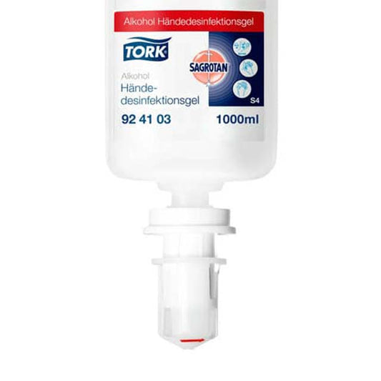 Sagrotan Sys. S4 TORK 924103 Hand Sanitizer Gel 1000ml – Fast-Drying Antibacterial Disinfectant for Superior Germ Protection