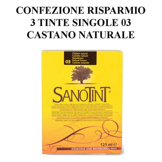 Sanotint Classic Permanent Hair Colour Kit – 125 ml Natural Brown 03 Professional Hair Dye
