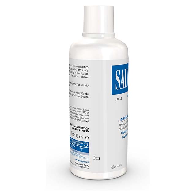 Saugella Dermoliquide Intimate Cleanser – pH 3.5 Anti-Odour &amp; Refreshing Toning Formula with Sage &amp; Lactic Acid