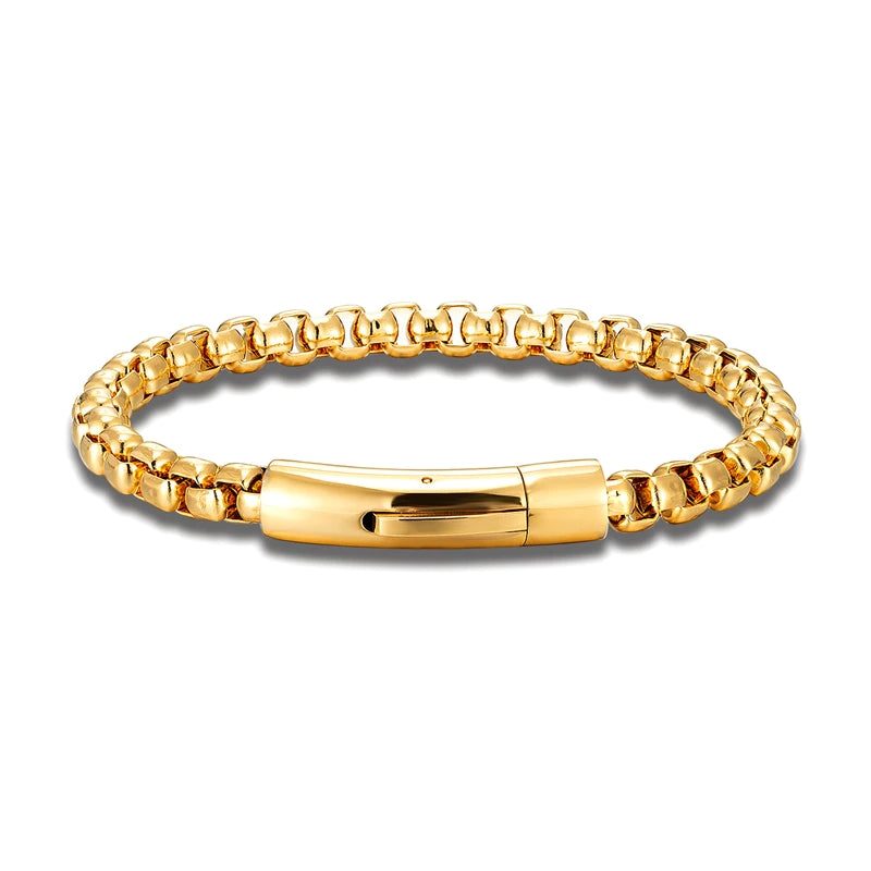 Bracelet à chaîne en acier inoxydable avec boucle magnétique (EGBT348) 