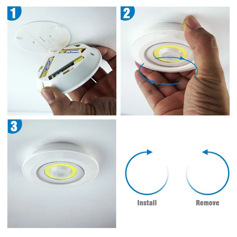 Remote-Controlled Dimmable LED Night Light for Cabinets & Closets