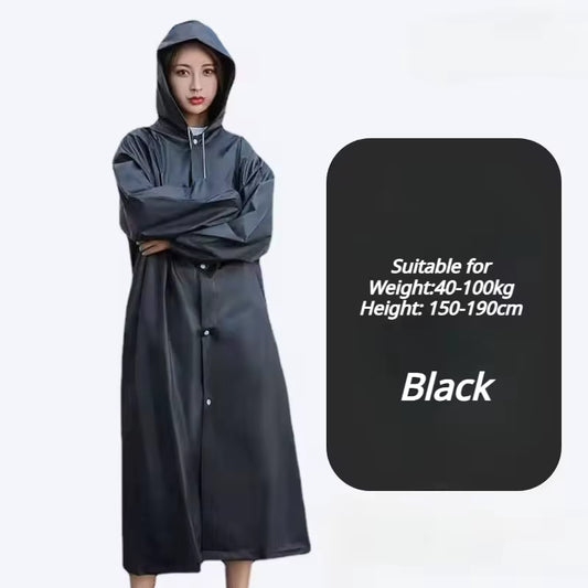 New Fashion Portable Waterproof Raincoat – Lightweight Reusable Rain Poncho for Adults – Breathable Hooded Rainwear for Travel, Camping, & Hiking (Multi-Color)