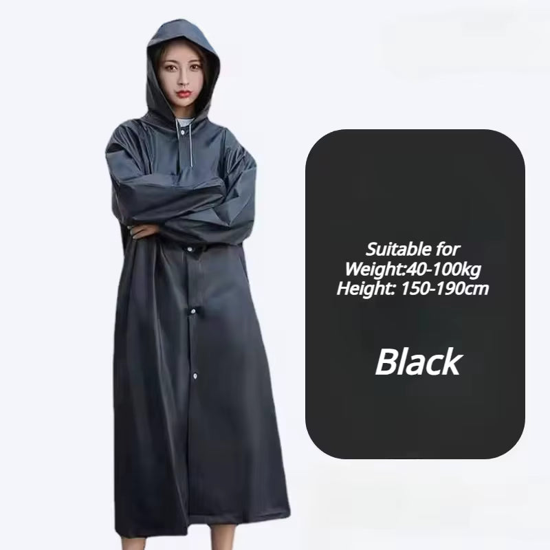 New Fashion Portable Waterproof Raincoat – Lightweight Reusable Rain Poncho for Adults – Breathable Hooded Rainwear for Travel, Camping, & Hiking (Multi-Color)