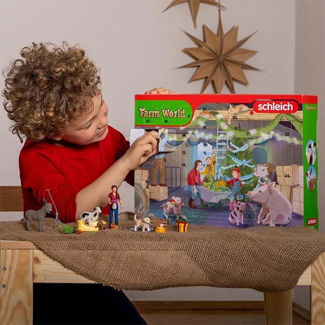 Schleich Farm World Advent Calendar – 24 Surprise Farm Animal Toys for Boys &amp; Girls, Perfect Holiday Gift