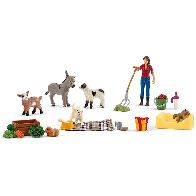 Schleich Farm World Advent Calendar – 24 Surprise Farm Animal Toys for Boys &amp; Girls, Perfect Holiday Gift