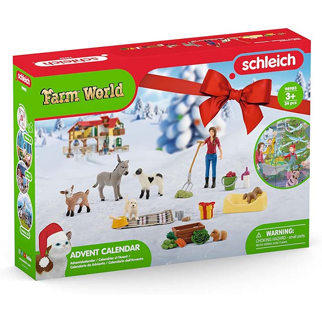 Schleich Farm World Advent Calendar – 24 Surprise Farm Animal Toys for Boys &amp; Girls, Perfect Holiday Gift