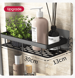 No-drill Wall Mount Corner Shelf Shower Storage Rack Holder (EGK012)