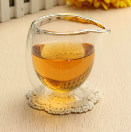 200ml Handmade Double Wall Glass Tea Cup – Heat Resistant Clear Kung Fu Tea & Coffee Cup