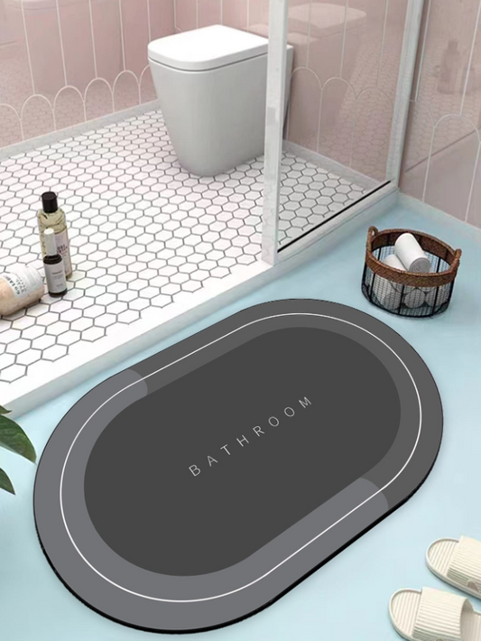Diatomite Stone Bath Mat – Fast Drying Non-Slip Water Absorbent Bathroom Floor Mat