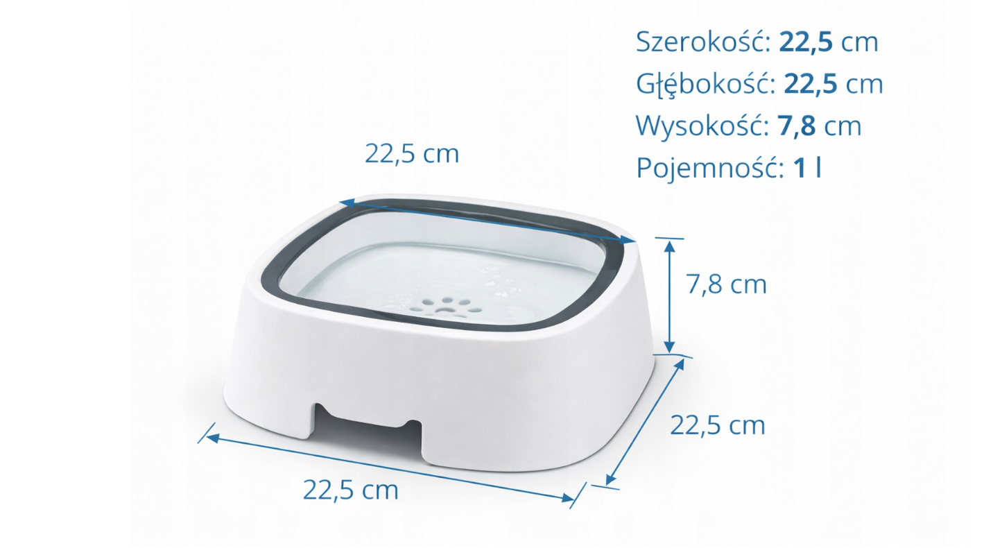 No Spill Pet Water Bowl – Anti-Splash Floating Dog & Cat Water Bowl with Spill-Proof Design for Home & Travel