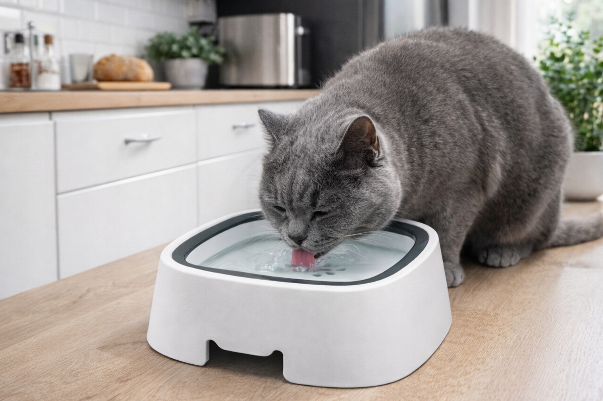 No Spill Pet Water Bowl – Anti-Splash Floating Dog & Cat Water Bowl with Spill-Proof Design for Home & Travel