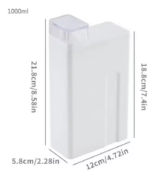 1000ml Laundry Detergent Dispenser Bottle – Refillable Liquid Detergent & Fabric Softener Storage Container with Measuring Cup