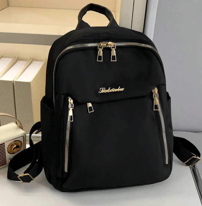 Women's Casual Black Backpack