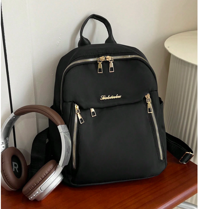 Women's Casual Black Backpack