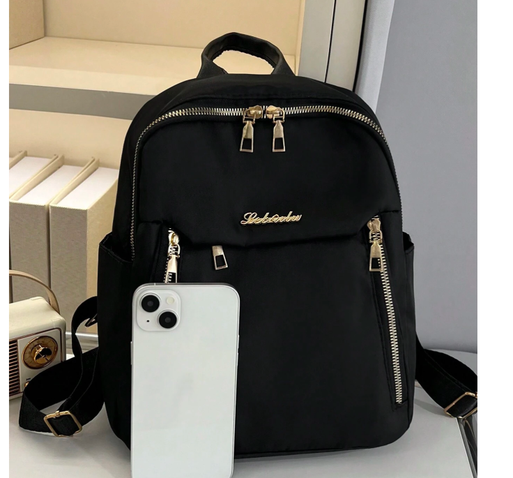 Women's Casual Black Backpack