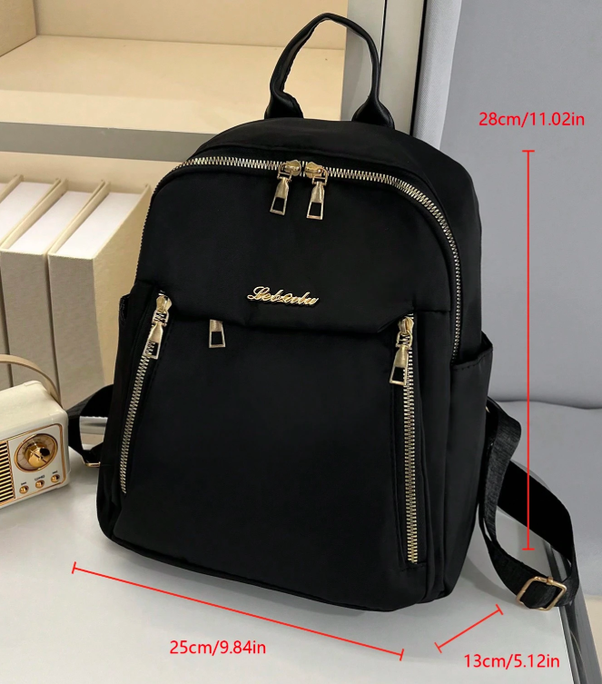 Women's Casual Black Backpack