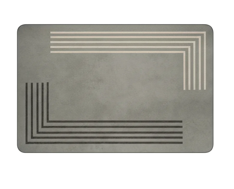 Rectangular Absorbent Anti Slip Rubber Quick Dry Bath Mat (EGM058)