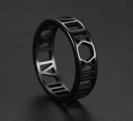 خاتم كلاسيكي بأرقام رومانية مقاس 6 مم (EGR009)