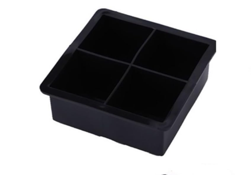 4 Holes Original Premium Cube Clear Ice Block Tray - Large Whiskey Double Sphere Ice Cube Mold & Crystal Clear Ice Ball Maker