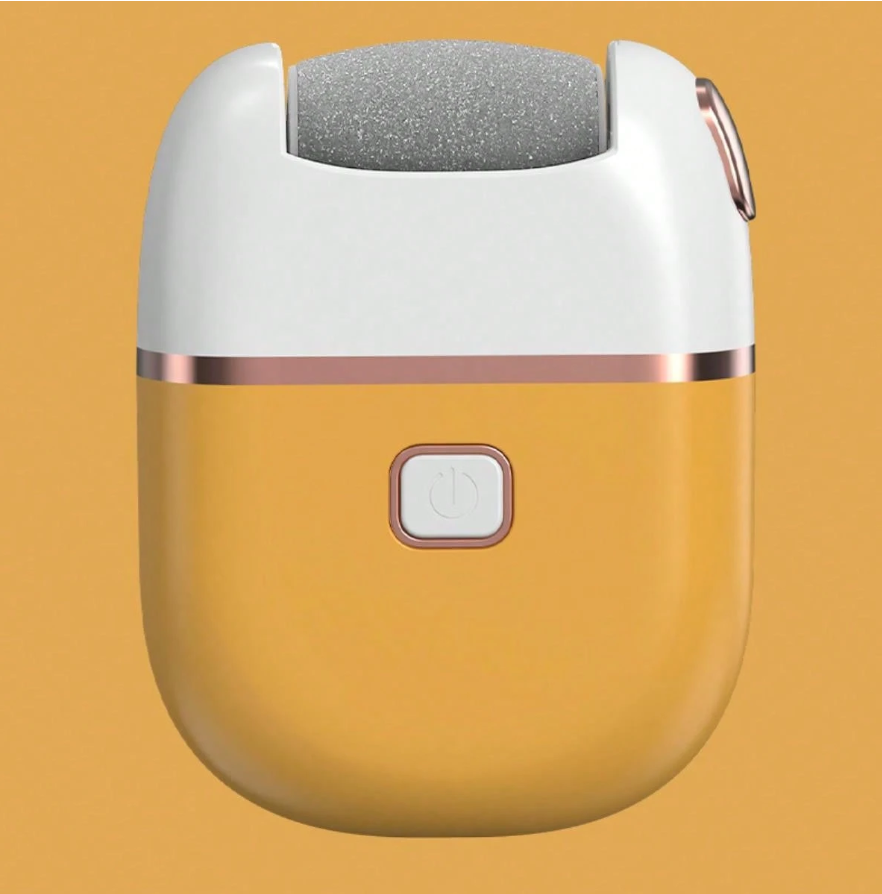 Electric Foot File & Callus Remover – Rechargeable Pedicure Tool with 2 Speeds & 3 Roller Heads for Smooth Feet