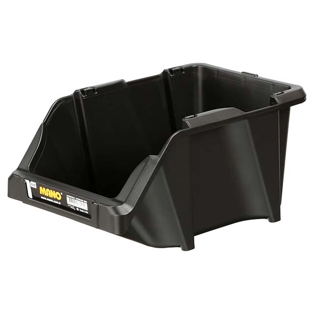 Screw BK 20 Black Stacking Box – 1 Piece Durable, Space-Saving Storage Solution