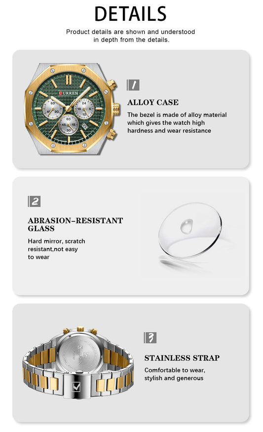 CURREN Casual Stainless Steel Chronograph Men Watch (CU8440)