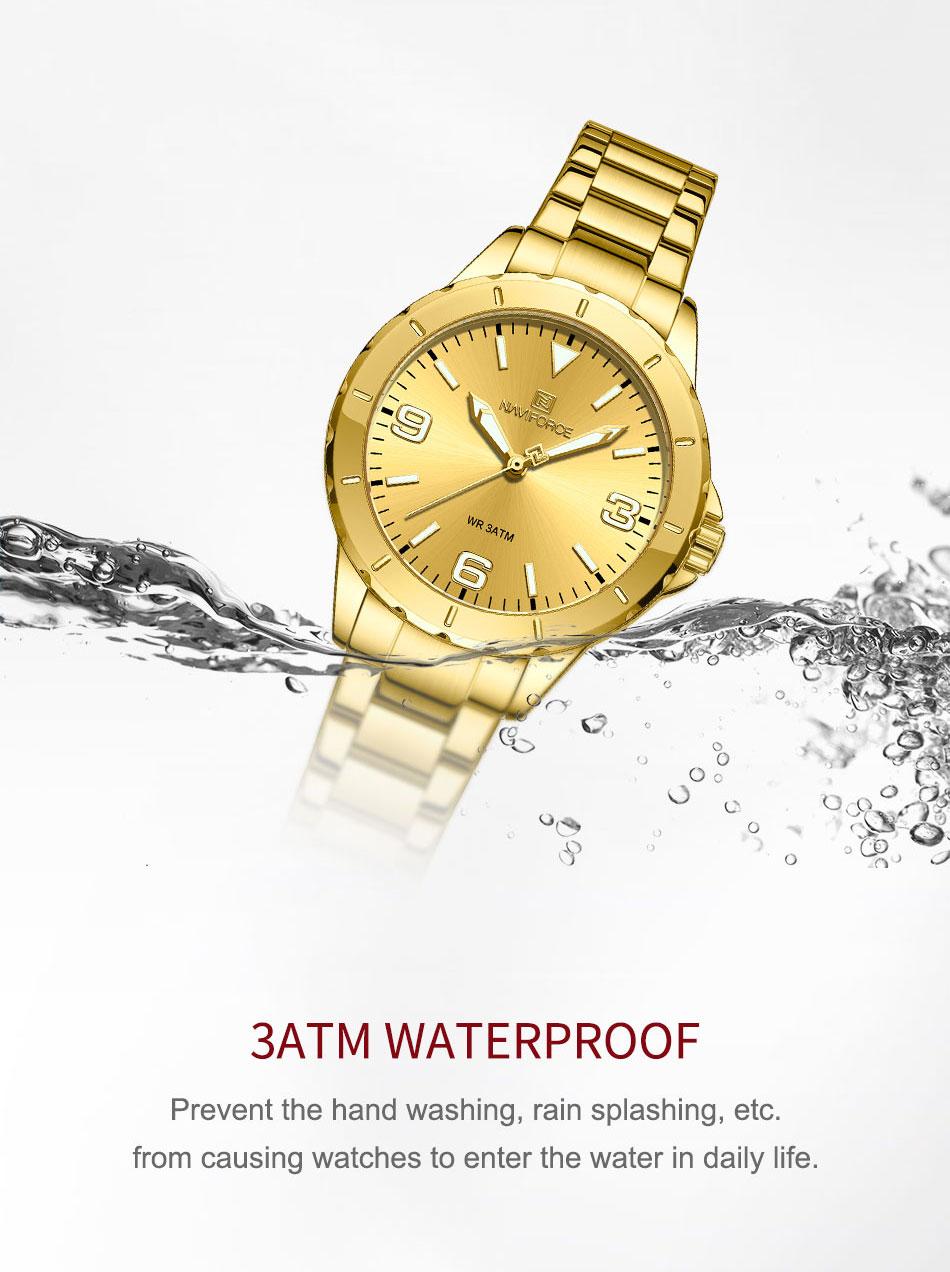 Montre femme NAVIFORCE en acier inoxydable (NF5022) 