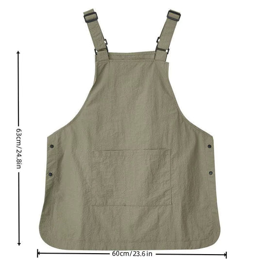 Japanese Waterproof Workwear Apron – Professional Unisex Apron for Barbers, Coffee Shops, and Outdoor Catering – Minimalist Kitchen Uniform
