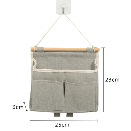 Wall Hanging Storage Bag – Waterproof Over-Door Organizer for Underwear & Sundries – Multi-Pocket Closet Hanging Pouch (Gray/White/Black)
