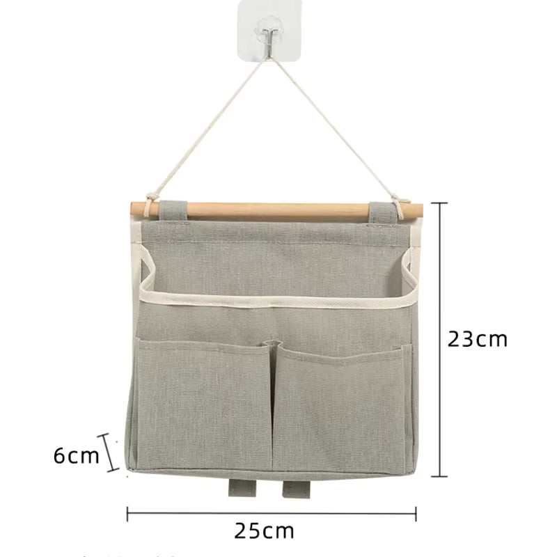 Sac de Rangement Mural – Organisateur de Porte Imperméable pour Sous-vêtements et Articles Divers – Pochette de Rangement Suspendue Multi-Poches (Gris/Blanc/Noir)