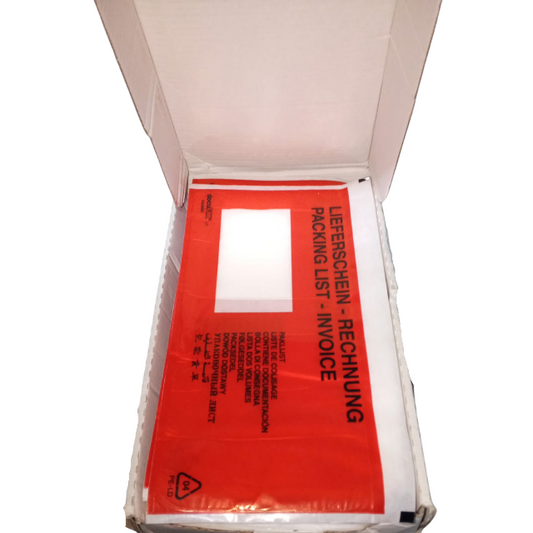 Self-Adhesive Delivery Note Envelopes – DIN C5 Printed Pockets for Invoices & Shipping Documents, Thick Compliant Paper box