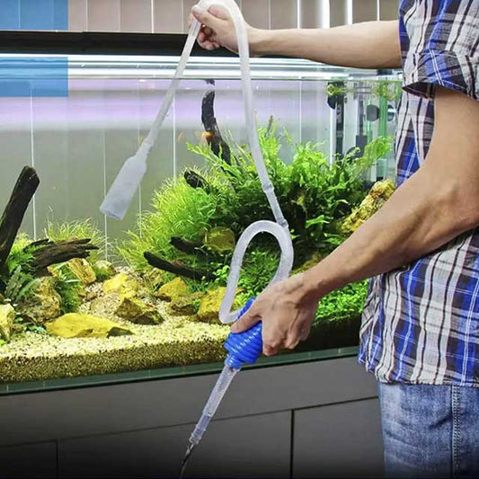 Semi-Automatic Aquarium Gravel Cleaner – Siphon Pump Vacuum for Water Change & Tank Cleaning