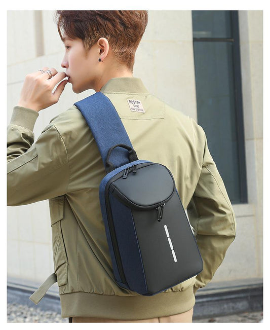 Sac bandoulière étanche USB grande capacité pour homme (EGB248) 