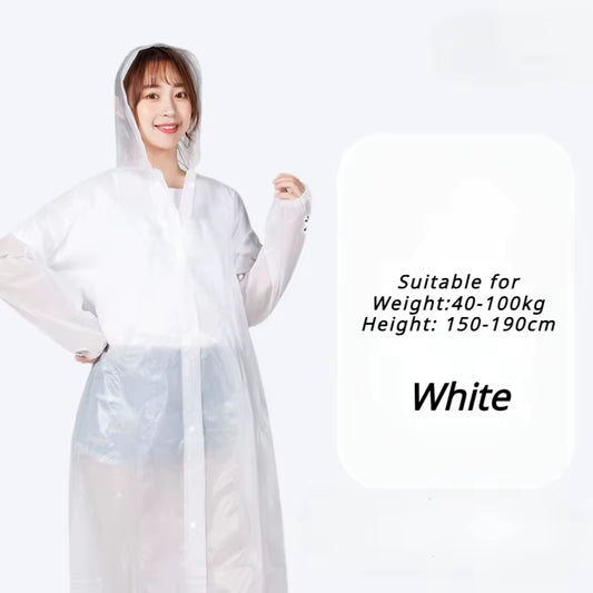 New Fashion Portable Waterproof Raincoat – Lightweight Reusable Rain Poncho for Adults – Breathable Hooded Rainwear for Travel, Camping, & Hiking (Multi-Color)